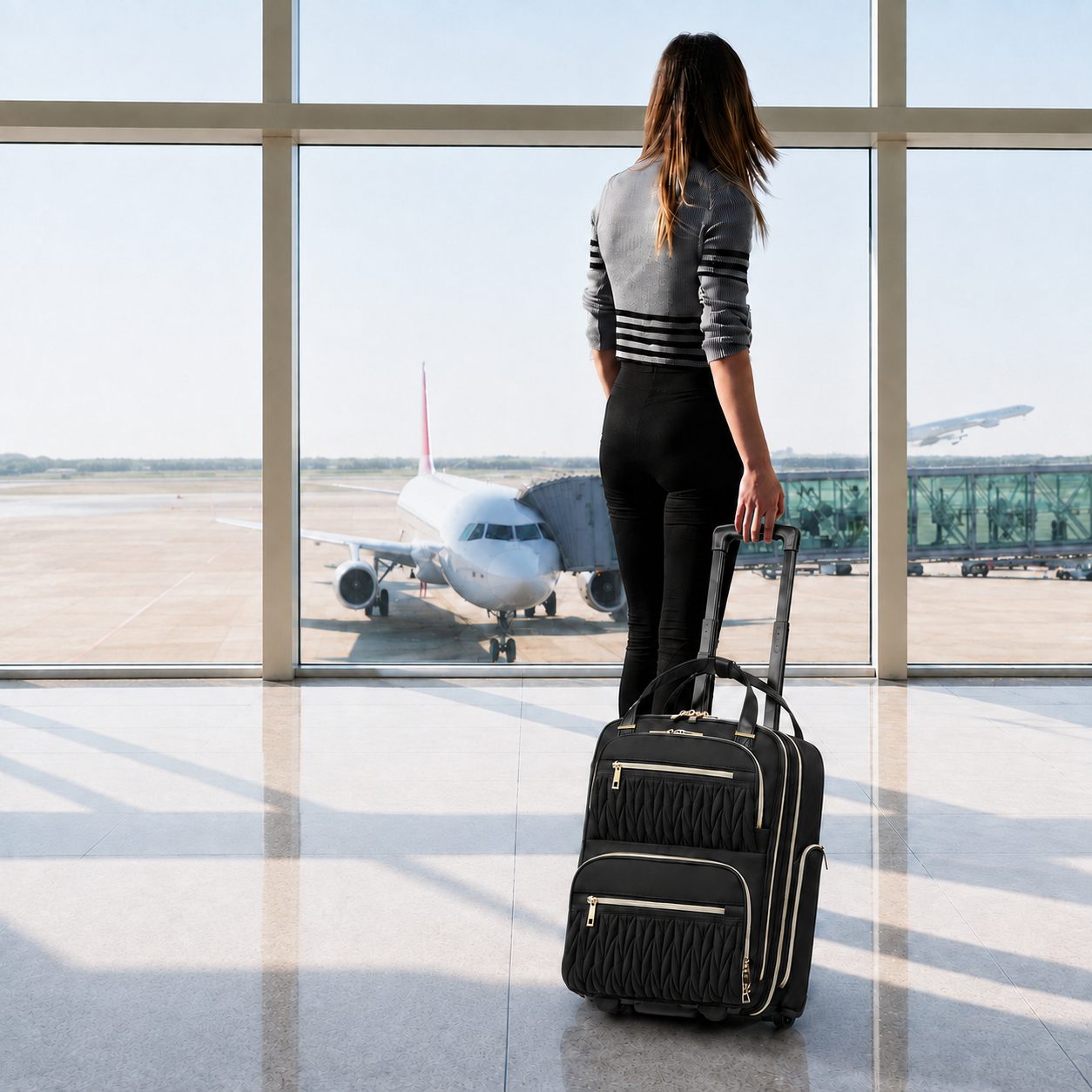 16-Inch Underseat Rolling Carry-On with Laptop Storage
