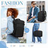 TSA-Friendly Carry-On Travel Backpack with 15.6-Inch Laptop Compartment & Wet Pocket – Black