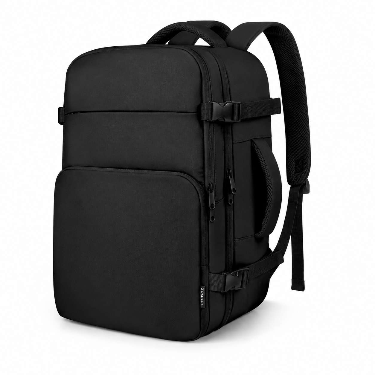 TSA-Friendly Carry-On Travel Backpack with 15.6-Inch Laptop Compartment & Wet Pocket – Black