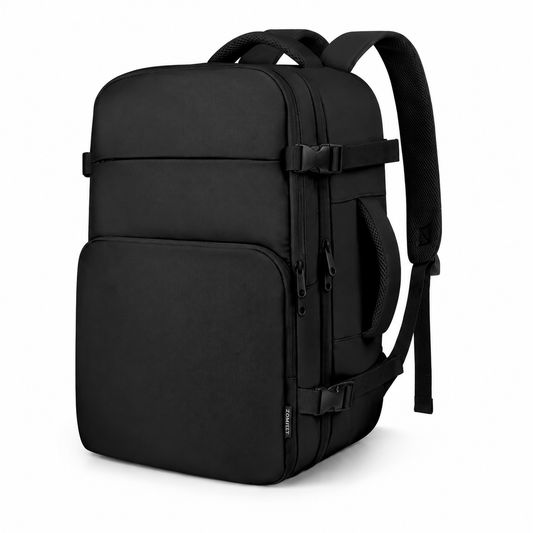TSA-Friendly Carry-On Travel Backpack with 15.6-Inch Laptop Compartment & Wet Pocket – Black