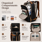 40L Premium Carry-On Travel Backpack with Packing Cubes – TSA-Friendly 17" Laptop Backpack