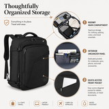 27L Expandable Carry-On Travel Backpack – Convertible Business & Weekend Bag with Smart Organization
