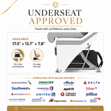 16-Inch Underseat Rolling Carry-On – Compact Travel Luggage with 15.6" Laptop Compartment