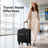 16-Inch Underseat Carry-On Spinner Luggage with TSA Lock & 360° Wheels