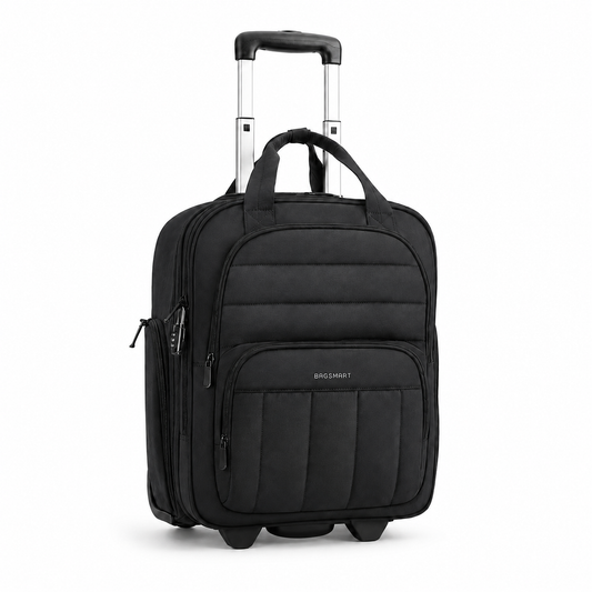 16-Inch Underseat Rolling Carry-On – Compact Travel Luggage with 15.6" Laptop Compartment