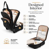 16-Inch Underseat Rolling Carry-On – Compact Travel Luggage with 15.6" Laptop Compartment