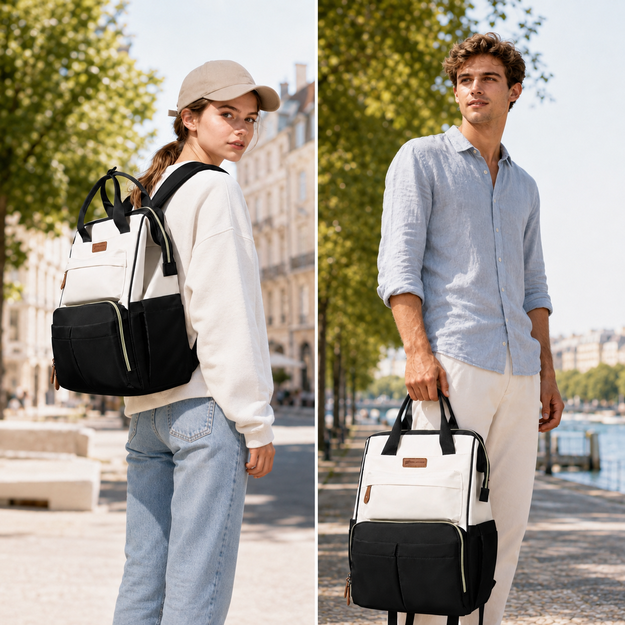 Large Laptop Backpack for 15.6–17.3 Inch Laptops – Water-Resistant Travel, College & Work Backpack with Luggage Strap