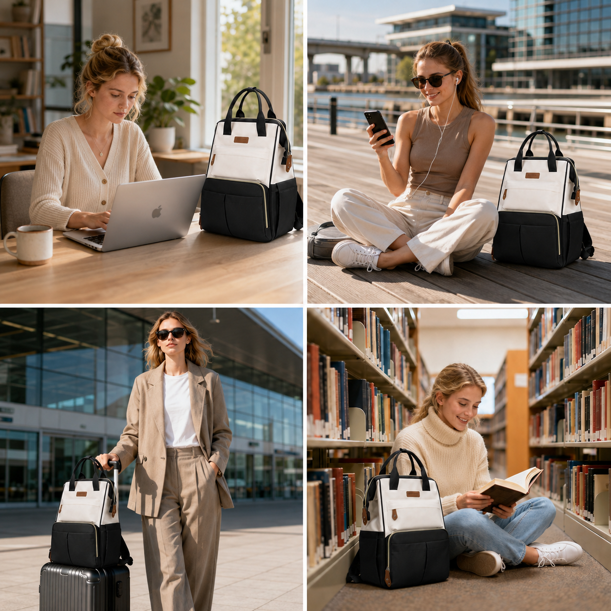 Large Laptop Backpack for 15.6–17.3 Inch Laptops – Water-Resistant Travel, College & Work Backpack with Luggage Strap