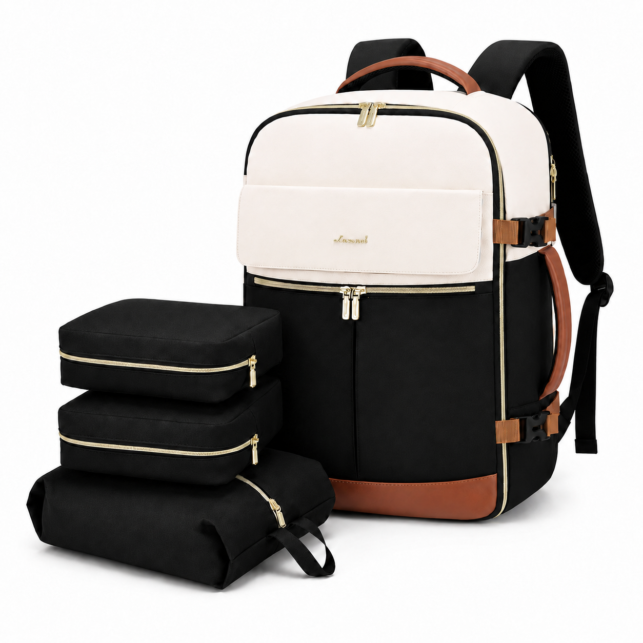 40L Carry-On Travel Backpack with Laptop Compartment & Packing Cubes