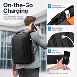 Premium 17" Business Laptop Backpack – Water-Resistant Work & Travel Bag with USB Charging