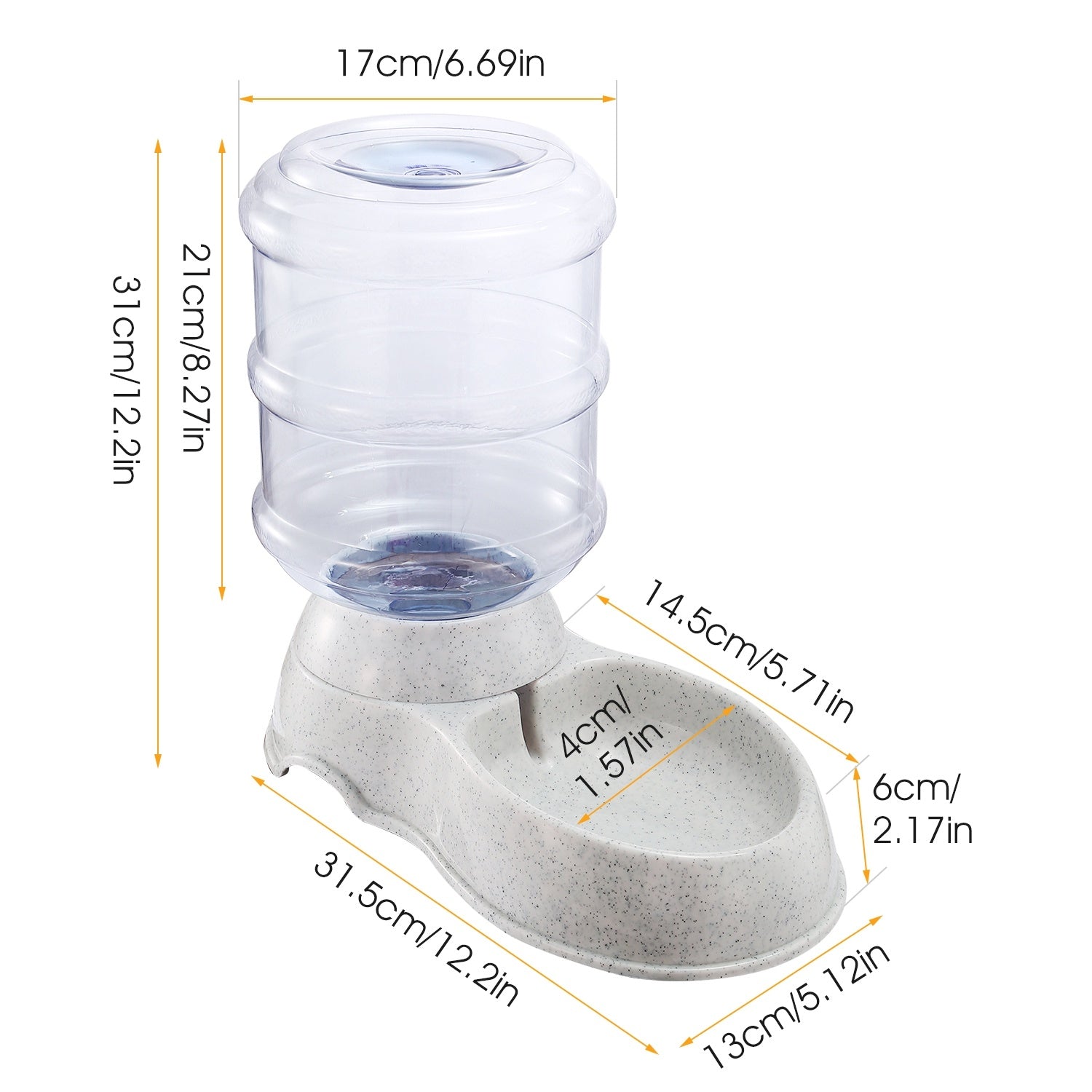 3.5L / 1 Gallon Pet Water Dispenser – Self-Dispensing Gravity Water Feeder for Dogs & Cats, Automatic Fresh Hydration