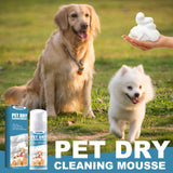 Pet Dry Foam Cleaner – No-Wash Odor Eliminator with Chamomile & Coconut Oil for Fresher, Softer Fur