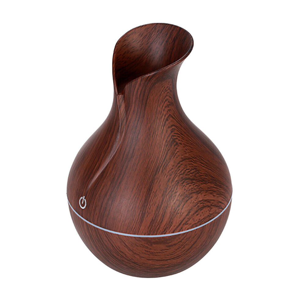 LED Ultrasonic Aroma Humidifier Essential Oil Diffuser – Vase-Shaped Smoke Fountain, Aromatherapy Air Purifier with LED Mood Light