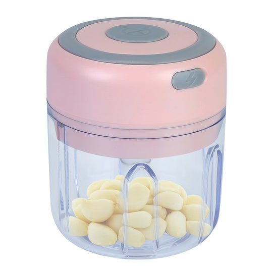 Mini Electric Garlic Chopper – 8.45 oz Cordless Food Chopper with USB Recharge & Stainless Steel Blades