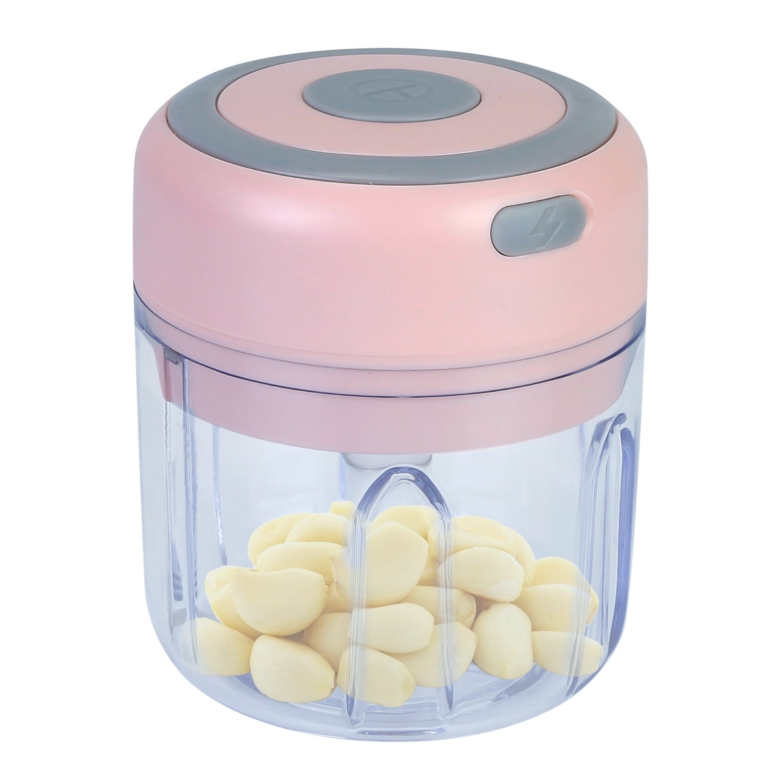 Mini Electric Garlic Chopper – 8.45 oz Cordless Food Chopper with USB Recharge & Stainless Steel Blades