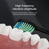 AquaSonic Black Series Electric Toothbrush - ADA Accepted Whitening Toothbrush with 8 Brush Heads & Travel Case