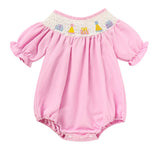 Infant Girls Birthday Bubble Romper 🎂 Cartoon Embroidery Princess Party Outfit 👶