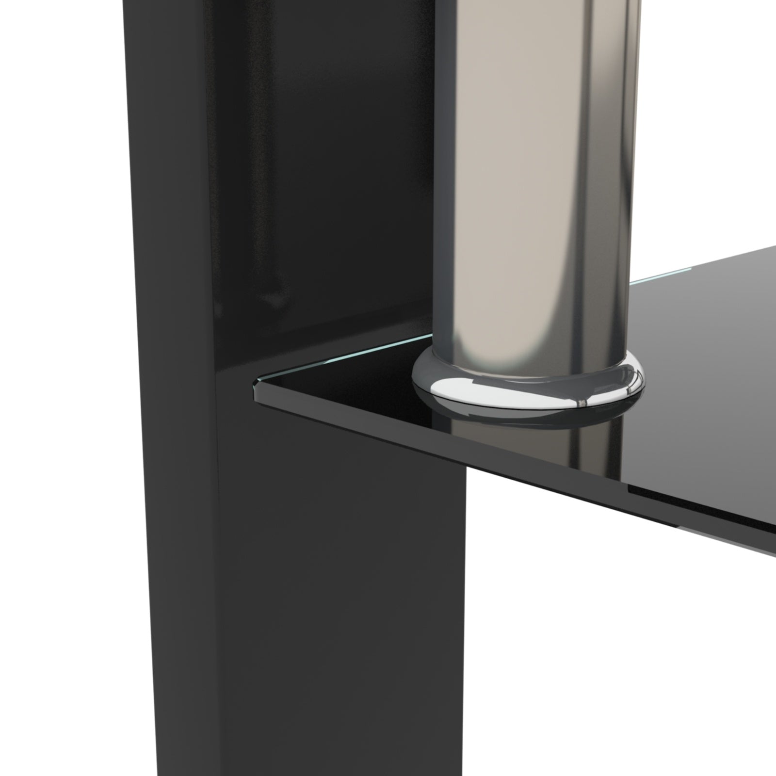 Modern Black Glass Rectangle Coffee Table ✨ Sleek Side & Center Table for Stylish Living Rooms