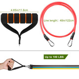 11pcs Resistance Bands Set – Fitness Workout Tubes with Handles, Door Anchor & Carry Bag for Home & Gym Training (10–100 lbs)