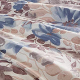 Floral Comforter Set with Bed Sheets – Queen Size, Blue Floral Design