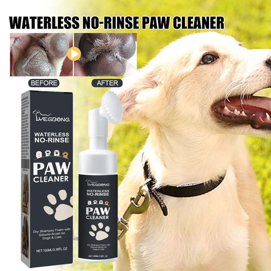 Waterless Foaming Paw Cleaner – No-Rinse Paw Wash for Gentle Cleaning & Moisturizing of Pet Paws