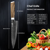 Kegani 8‑Inch Japanese VG‑10 Damascus Chef Knife – 67‑Layer Ultra‑Sharp Blade with Ergonomic Full‑Tang Handle
