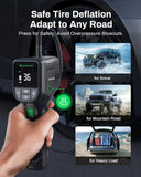Portable Tire Air Pump with LED Light & Pressure Gauge