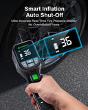 Portable Tire Air Pump with LED Light & Pressure Gauge