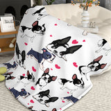 Adorable Fleece Dog Blanket – Soft, Cozy, Lightweight Flannel Throw for Couch, Bed & Living Room Decor, 75 × 100 cm