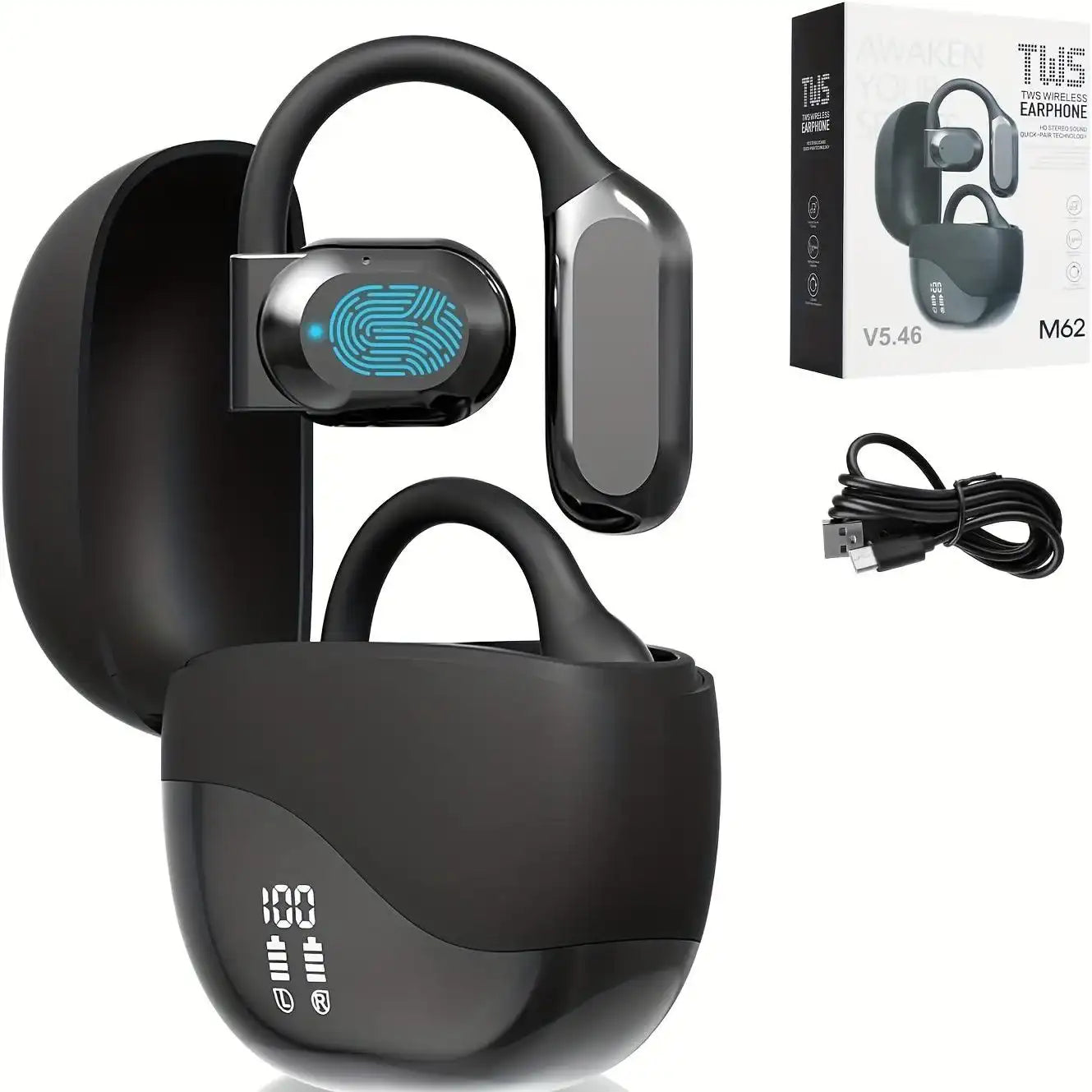 Real-Time Languages Smart AI Translation Earbuds - Translate In Real-Time, Providing Precise Simultaneous Interpretation to Eliminate Language Obstacles for Seamless Business Trips, Social Interactions, Education, Work, And C - PulinGO