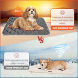 Dog & Cat Thermal Bed Mat – Extra Warm Self-Heating Pet Pad with Non-Slip Bottom, Washable Crate Pad for Indoor & Outdoor Use