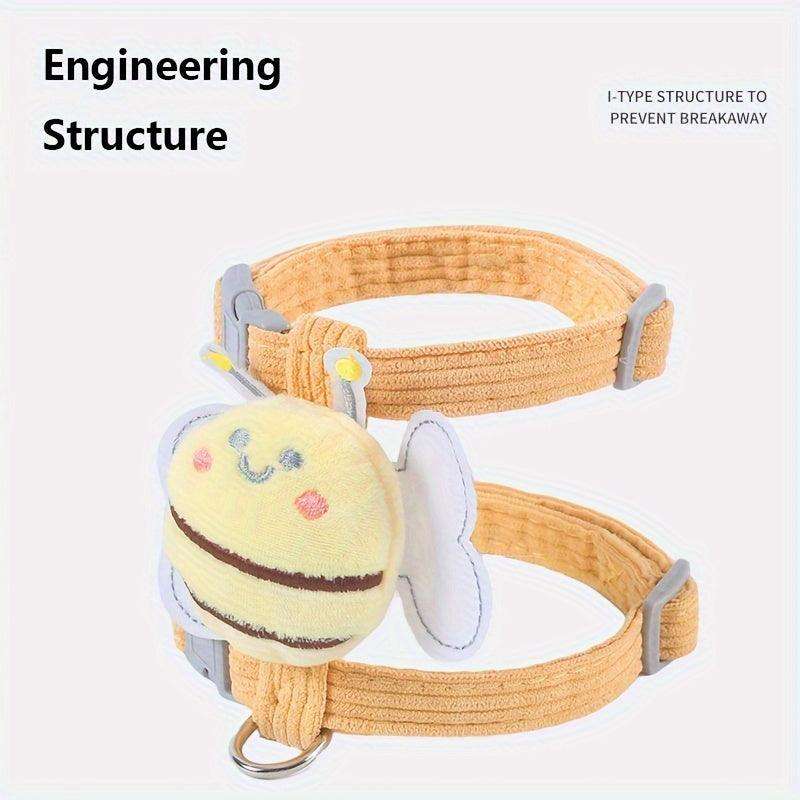 Red Adjustable Anti-break Out Special H Font Chest Strap Cat Leash Set - PulinGO