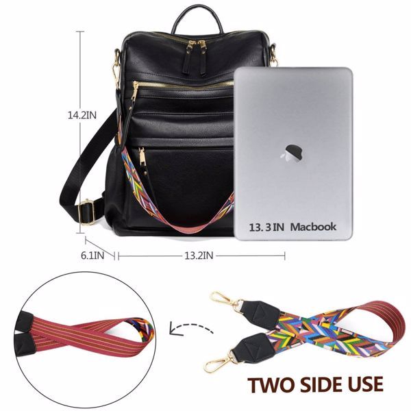 PU Leather Backpack for Women – Stylish Casual Daypack, Travel & School Bag with Multi-Pockets