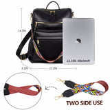 PU Leather Backpack for Women – Stylish Casual Daypack, Travel & School Bag with Multi-Pockets