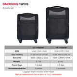 Oxford Cloth Trolley Suitcase – Lightweight Soft-Sided Luggage with Spinner Wheels & TSA Lock (20/24/28 Inches)