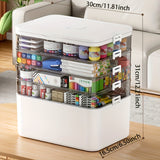 5-Tier Stackable Storage Bins with Lids & Doors – Collapsible Large-Capacity Organizer Box Set for Home, Kitchen, Office 🏡