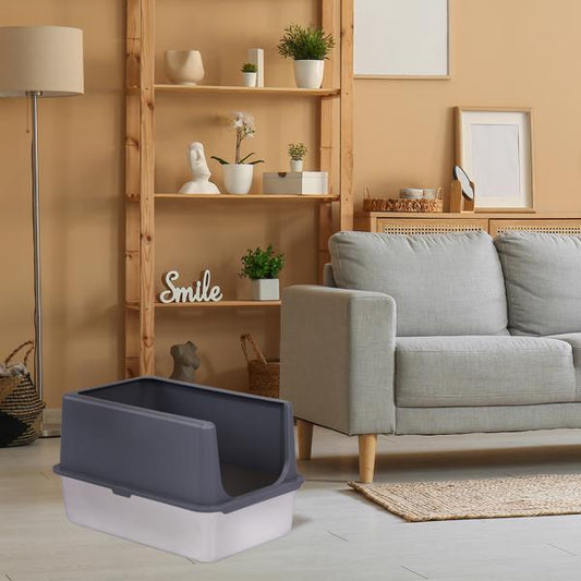 Stainless Steel Cat Litter Box – Durable Pet Toilet with Shovel & Anti-Slip Pad for Easy Cleaning