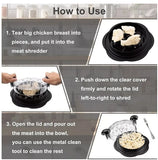 Large Chicken Shredder Tool – Twist-Style Meat Shredding Grinder with Ergonomic Handles & Non-Slip Base (BPA-Free)