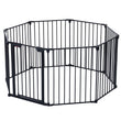200" Adjustable Safety Gate – 8-Panel Metal Play Yard & Door Gate, Configurable Freestanding Barrier for Stairs, Fireplaces, Pets & Christmas Trees