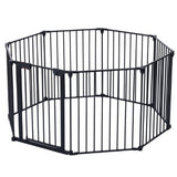 200" Adjustable Safety Gate – 8-Panel Metal Play Yard & Door Gate, Configurable Freestanding Barrier for Stairs, Fireplaces, Pets & Christmas Trees