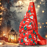 Christmas Holiday Chest Bag 🎄 Festive Crossbody Sling Bag for Travel, Gifts & Parties