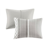Full/Queen Cotton Printed Duvet Cover Set with Chenille – Includes Duvet Cover & 2 Shams, Tufted Chenille Front, Soft 100% Cotton, Button Closure