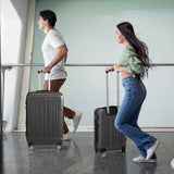 3-Piece Hardshell Luggage Set with Spinner Wheels - 20/24/28 Inch Suitcase Set with TSA Lock