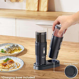 Electric Salt and Pepper Grinder Set – USB Rechargeable, Adjustable Ceramic Mills - PulinGO
