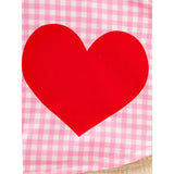 Sweet Baby Toddler Girls Short Sleeve Letter & Heart Print Doll Collar Dress with Matching Headband