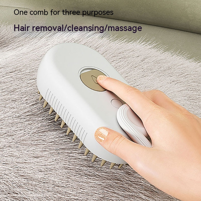 3-in-1 Electric Pet Brush – Grooming, Massage & Hair Removal