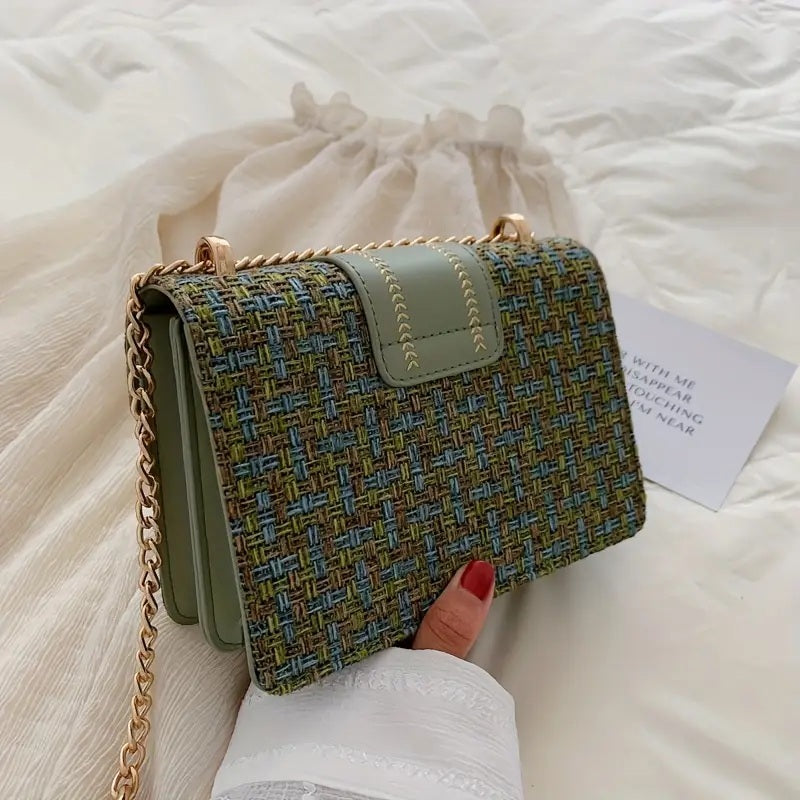 PU Crossbody Bag ✨ Fragrance Style Women’s Small Shoulder Bag with Luxury Chain Strap – Elegant & Versatile