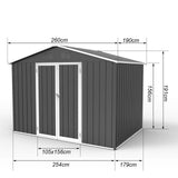 10 × 20 ft Heavy-Duty Portable Carport – Khaki Garage Shelter with Powder-Coated Steel Frame & Waterproof Canopy