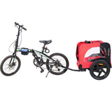 Bicycle Trailer for Pets – Outdoor Foldable Dog Trailer with Safety Reflectors, Mesh Windows & Sturdy Frame for Small & Medium Dogs