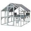 Outdoor Cat House & Enclosure – Weatherproof Wooden Cat Shelter with Secure Run and Multi-Level Platforms